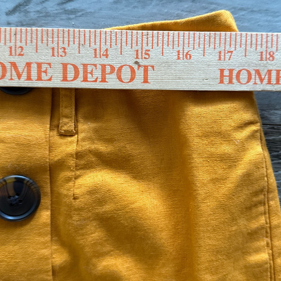 Boden Marigold Leonora Button Front Linen Pencil Skirt Tie Waist Linen Blend 12 - Picture 12 of 13